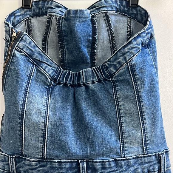 Strapless denim dress size small - Picture 5 of 7